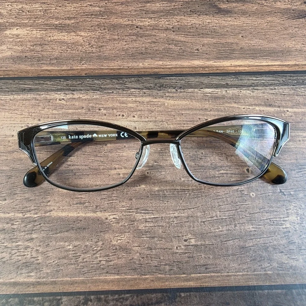 Kate Spade Ragan OP40 Eyeglasses Womens Cat Eye Tortoise Black Metal 135mm Frame